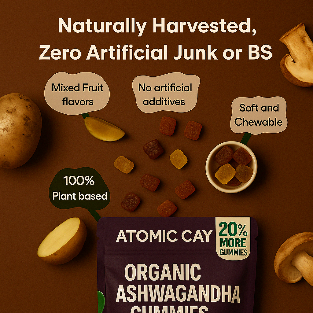 Atomic Cay™ Mushroom Ashwagandha Gummies